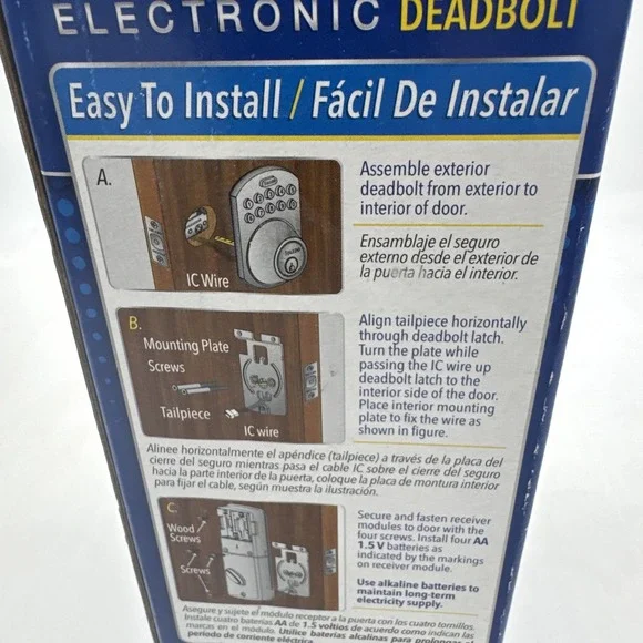 Toledo Deadbolt Keyless Combination Universal Stainless Steel Door Lock CV180E - Picture 7 of 7